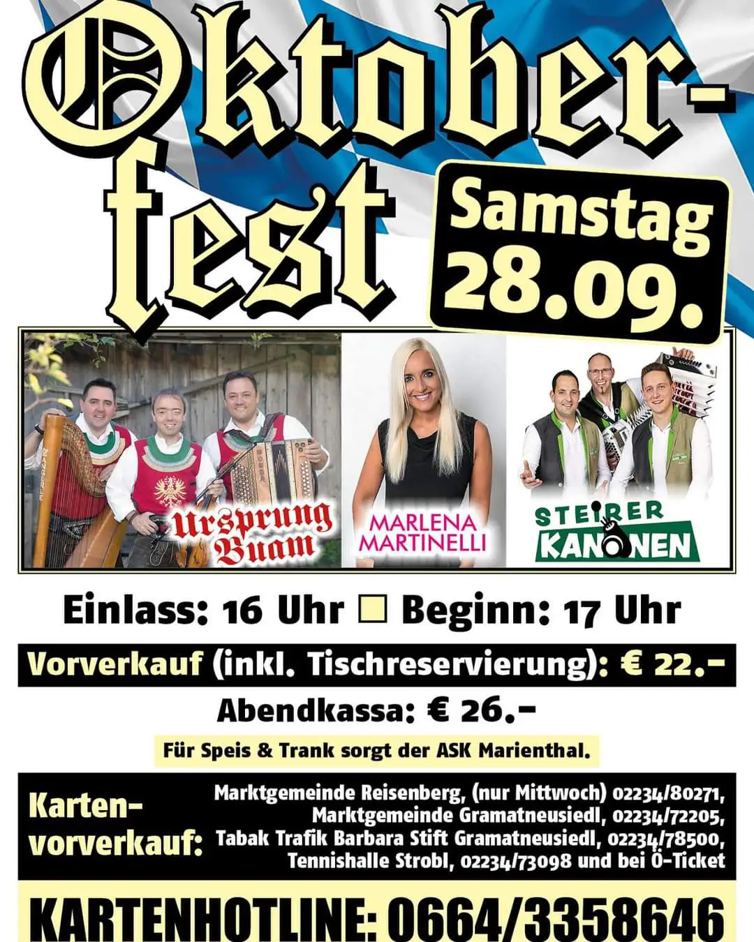 Flyer Oktoberfest Reisenberg 2024