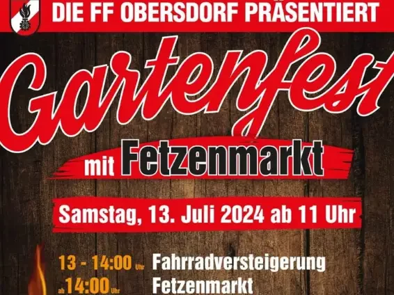 Flyer Gartenfest FF Obersdorf 2024