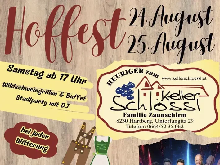 Plakat Hoffest Keller Schlössl 2024